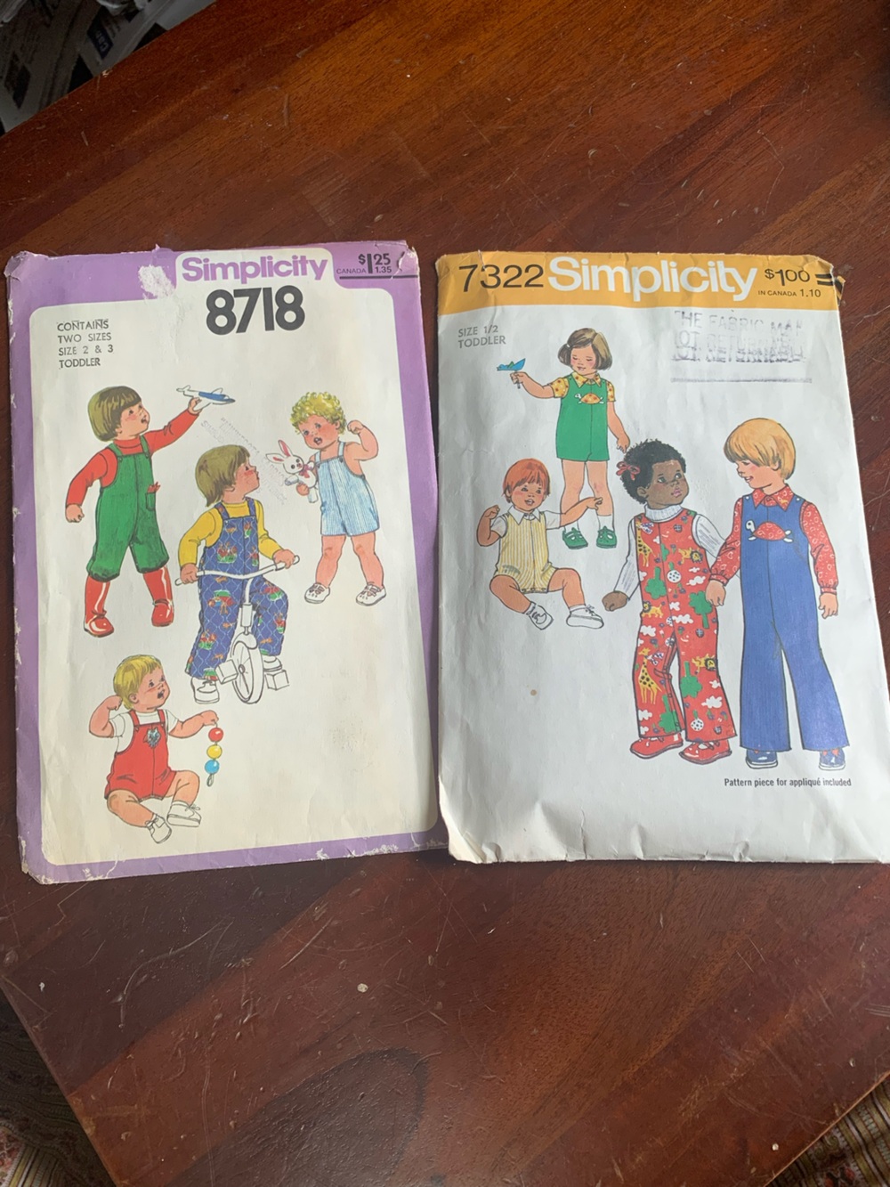 Simplicity Children's Pattern Packet set of 2